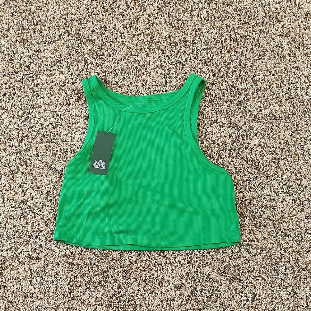 Wild Fable | Green Cropped Tank Top